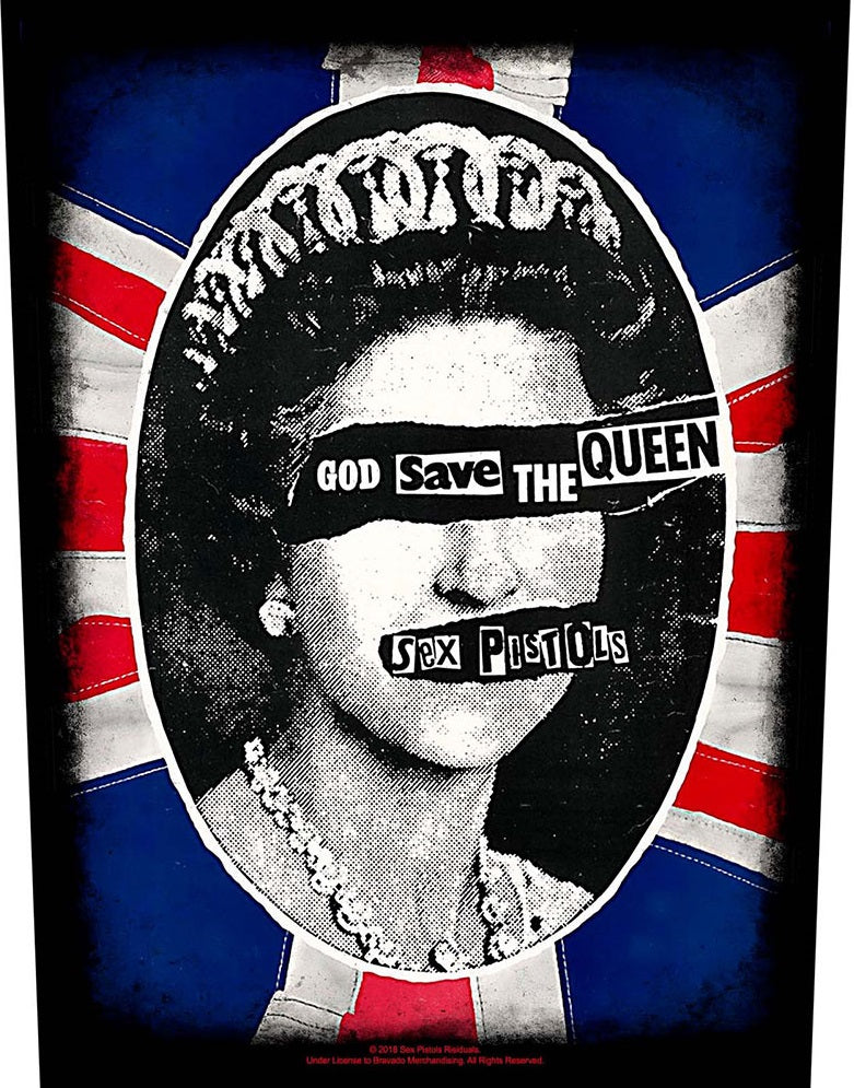 Sex Pistols - God Save The Queen - Sew-On Back Patch (295mm x 265mm x 355mm)