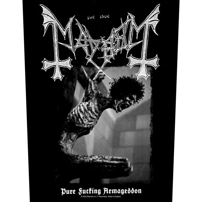 Mayhem - Pure Fucking Armageddon- Sew-On Back Patch (295mm x 265mm x 355mm)