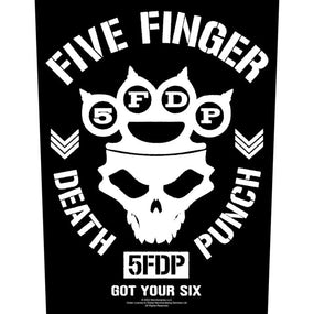 Five Finger Death Punch - Got Your Six - Sew-On Back Patch (295mm x 265mm x 355mm)