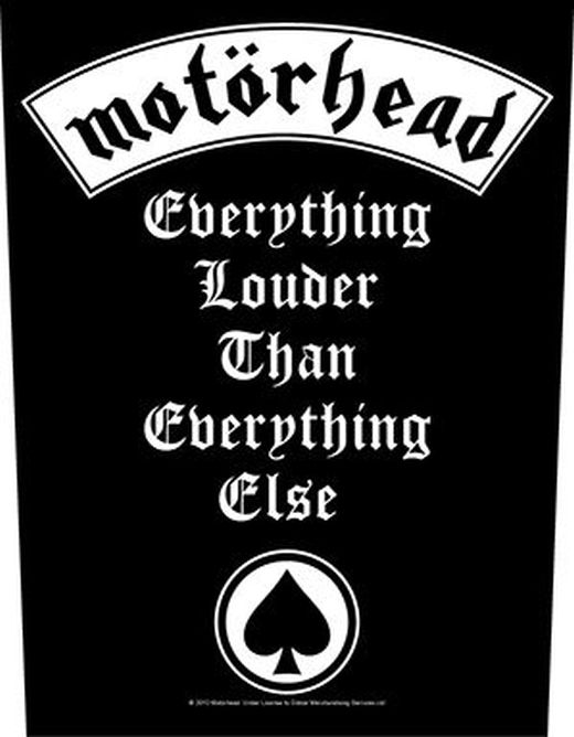 Motorhead - Everything Louder - Sew-On Back Patch (295mm x 265mm x 355mm)