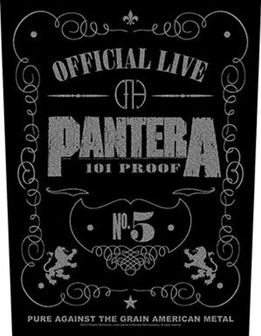 Pantera - 101 Proof - Sew-On Back Patch (295mm x 265mm x 355mm)