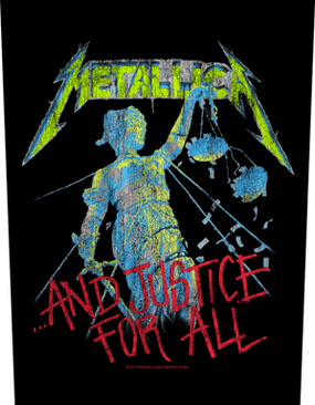 Metallica - And Justice For All - Sew-On Back Patch (295mm x 265mm x 355mm)