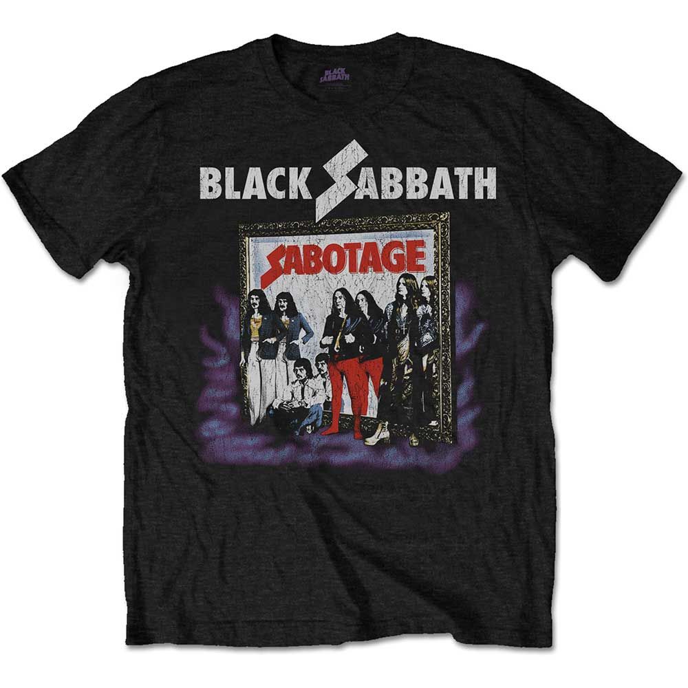 Black Sabbath - Sabotage Vintage Style Black Shirt