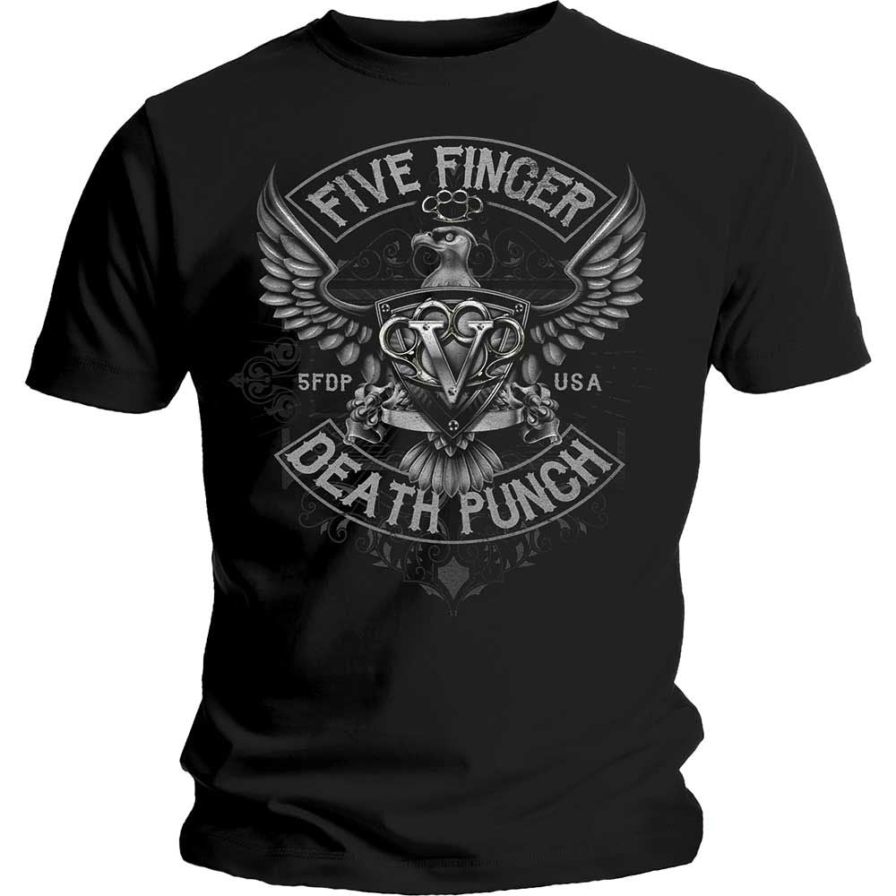 Five Finger Death Punch - Howe Eagle Crest Black Shirt
