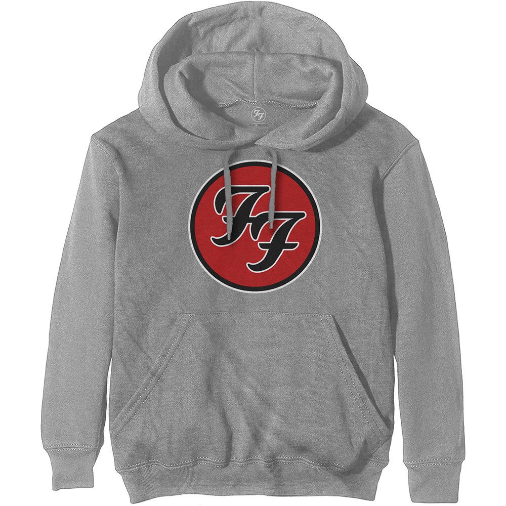 Foo Fighters - Pullover Grey Hoodie (Round Logo)