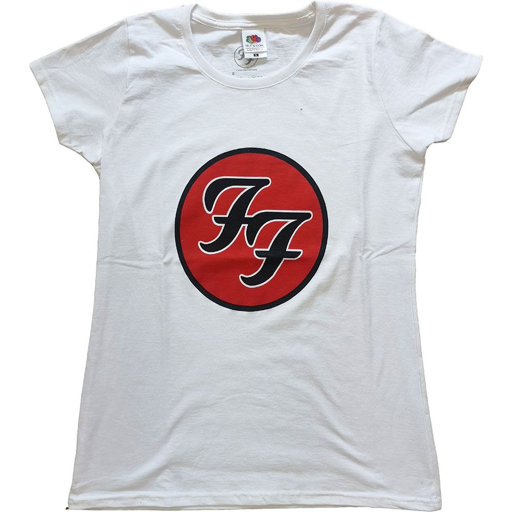 Foo Fighters - FF Logo Womens White Shirt