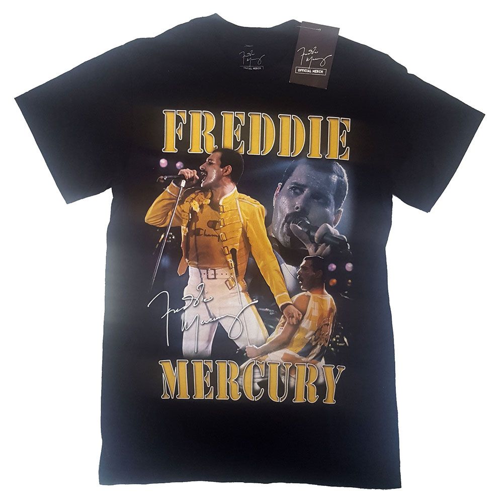 Queen - Freddie Mercury Live Black Shirt