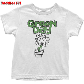 Green Day - Flower Pot Toddler and Youth White Shirt