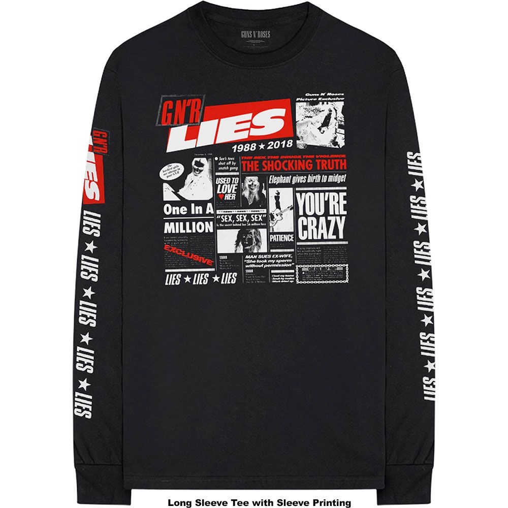 Guns N Roses - Lies Black Long Sleeve Shirt