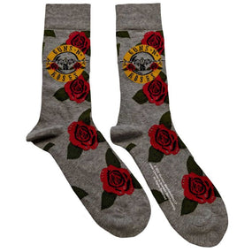 Guns N Roses - Bullet Logo Grey Crew Socks (Fits Sizes 7 to 11)