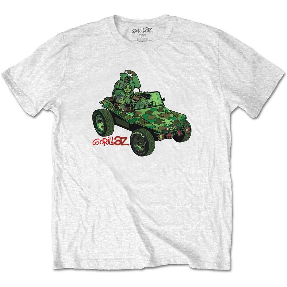 Gorillaz - Jeep White Shirt
