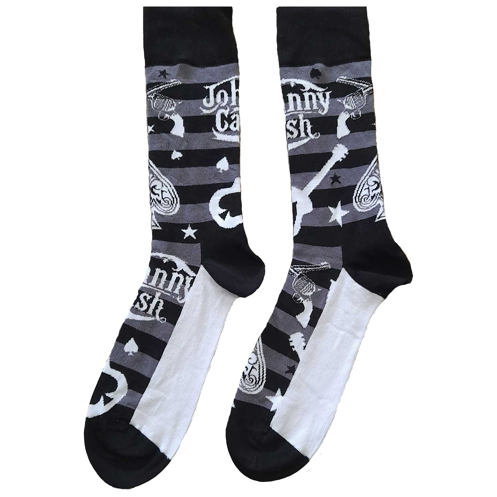 Cash, Johnny - Crew Socks (Fits Sizes 7 to 11) - Guitars & Guns