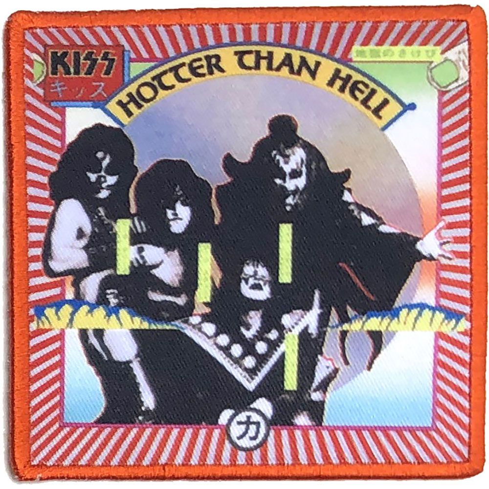 Kiss - Hotter Than Hell (90mm x 90mm) Sew-On Patch
