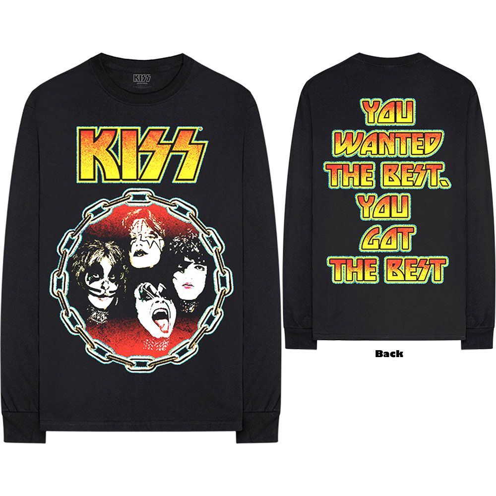 Kiss - You Wanted The Best Black Long Sleeve Shirt