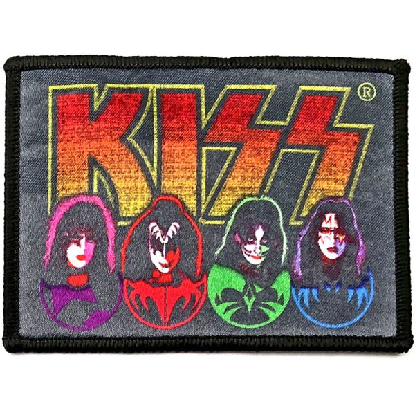 Kiss - Faces and Icons (100mm x 70mm) Sew-On Patch