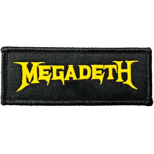 Megadeth - Yellow Logo (100mm x 50mm) Sew-On Patch