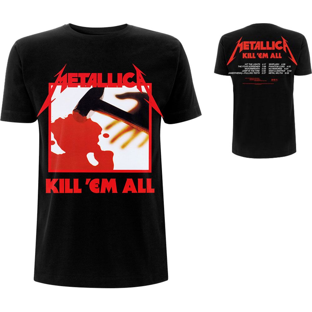 Metallica - Kill 'Em All Tracklist Black Shirt