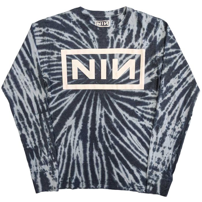 Nine Inch Nails - NIN Tie Dye Wash Blue Long Sleeve Shirt