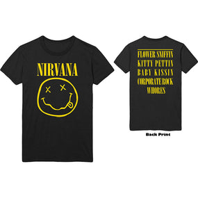 Nirvana - Smile Black Shirt