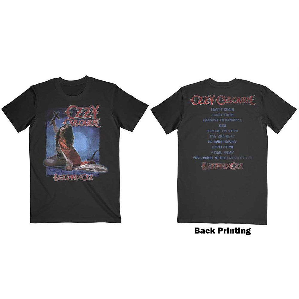 Osbourne, Ozzy - Blizzard Of Ozz Tracklist Black Shirt