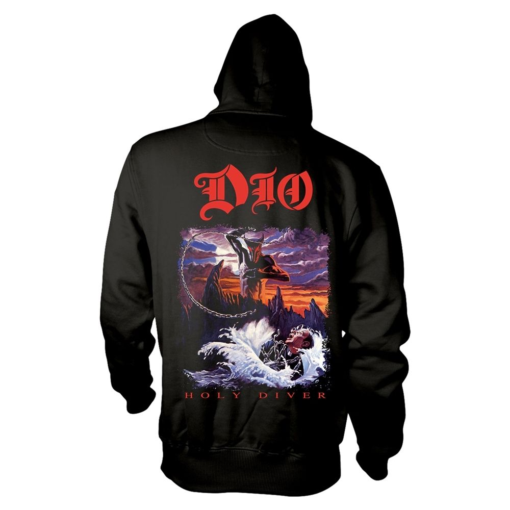 Dio - Pullover Black Hoodie (Holy Diver)