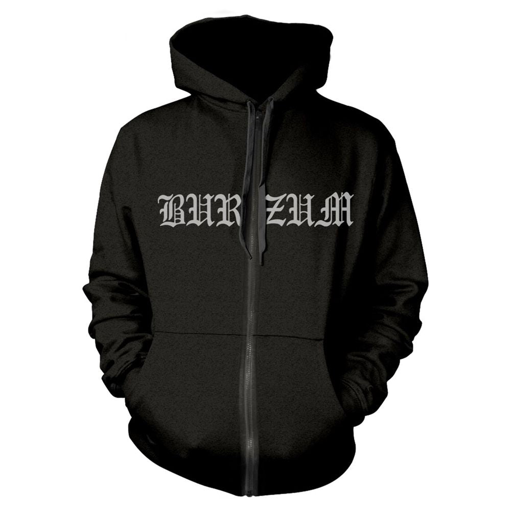 Burzum - Zip Black Hoodie (Aske)