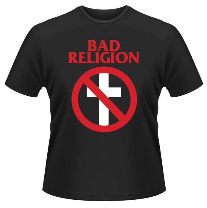 Bad Religion - Cross Buster (White Cross) Black Shirt