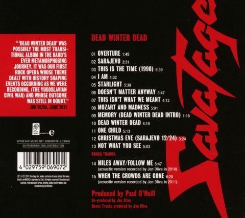 Savatage - Dead Winter Dead (w. 2 bonus tracks) - CD - New