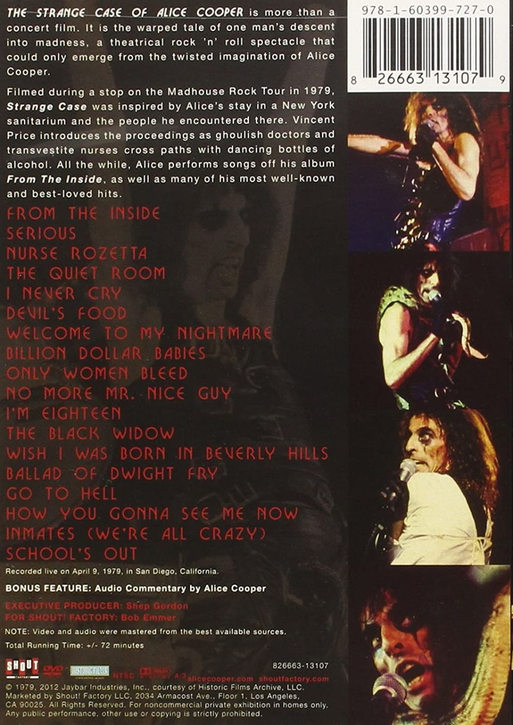 Cooper, Alice - Strange Case Of Alice Cooper - Live 1979 (R1) - DVD - Music