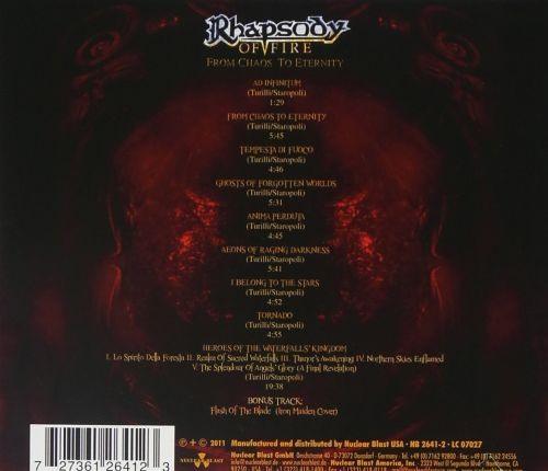 Rhapsody Of Fire - From Chaos To Eternity (with bonus track) - CD - New