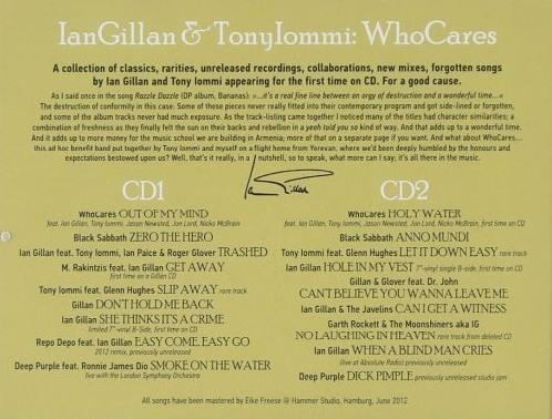 Gillan, Ian And Tony Iommi (Who Cares) - Who Cares (2CD) - CD - New