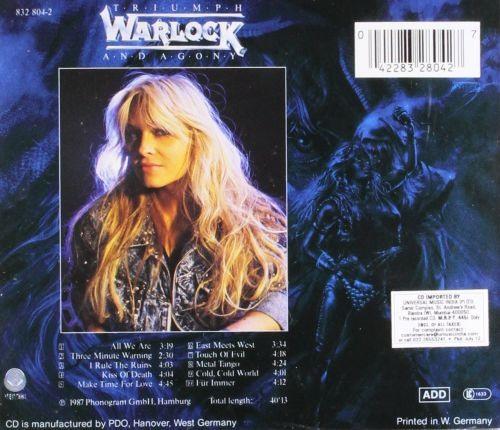 Warlock - Triumph And Agony - CD - New