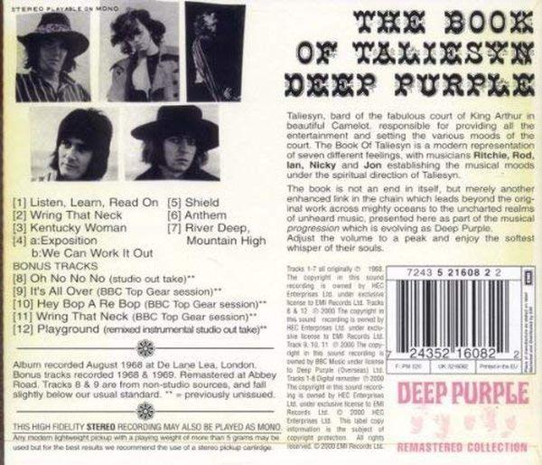 Deep Purple - Book Of Taliesyn, The (rem. w. 5 bonus tracks) - CD - New