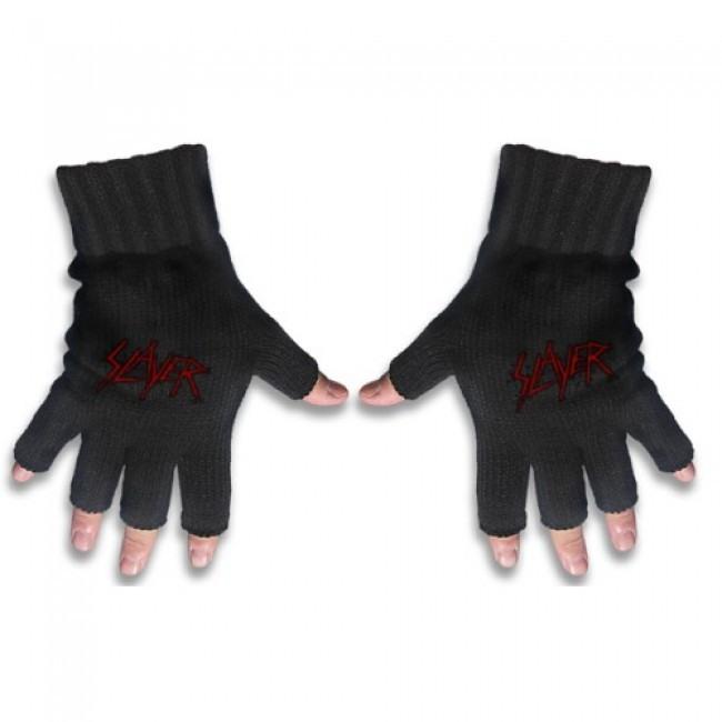 Slayer - Fingerless Gloves (Scratched Logo)