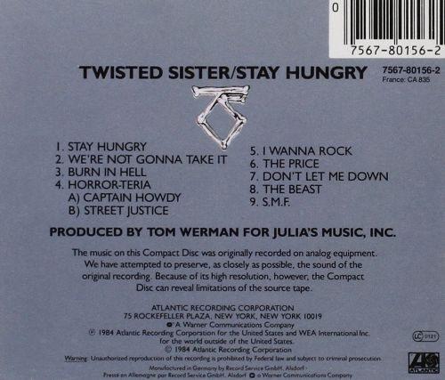 Twisted Sister - Stay Hungry - CD - New
