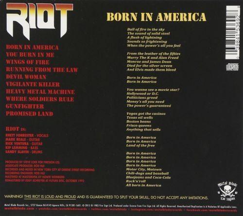 Riot - Born In America - CD - New