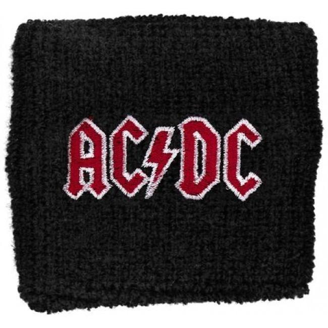 ACDC - Sweat Towelling Embroided Wristband (Red Logo)