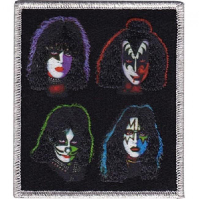 Kiss - 4 Faces (105mm x 95mm) Sew-On Patch