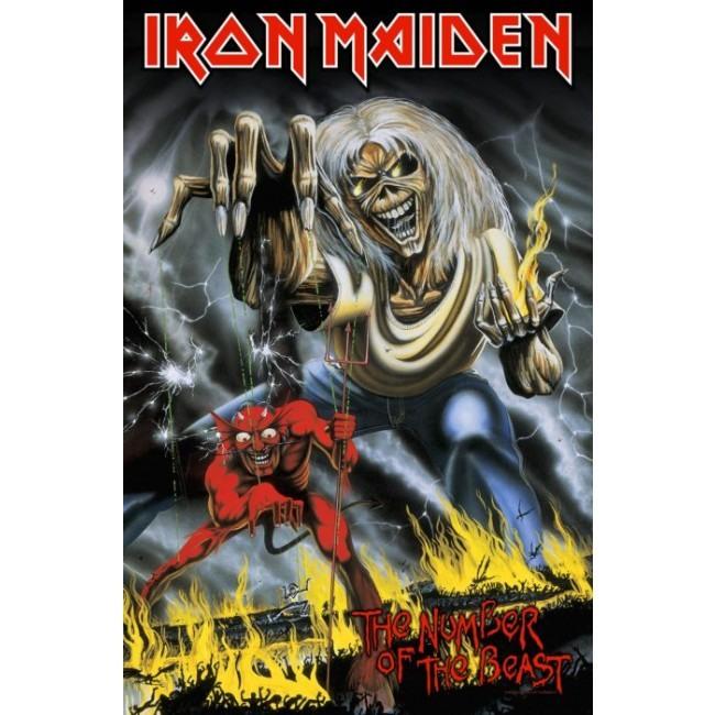 Iron Maiden - Premium Textile Poster Flag (Number Of The Beast) 104cm x 66cm