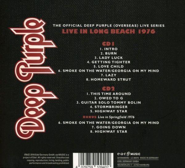 Deep Purple - Live In Long Beach 1976 (2CD) (Euro. jewel case) - CD - New