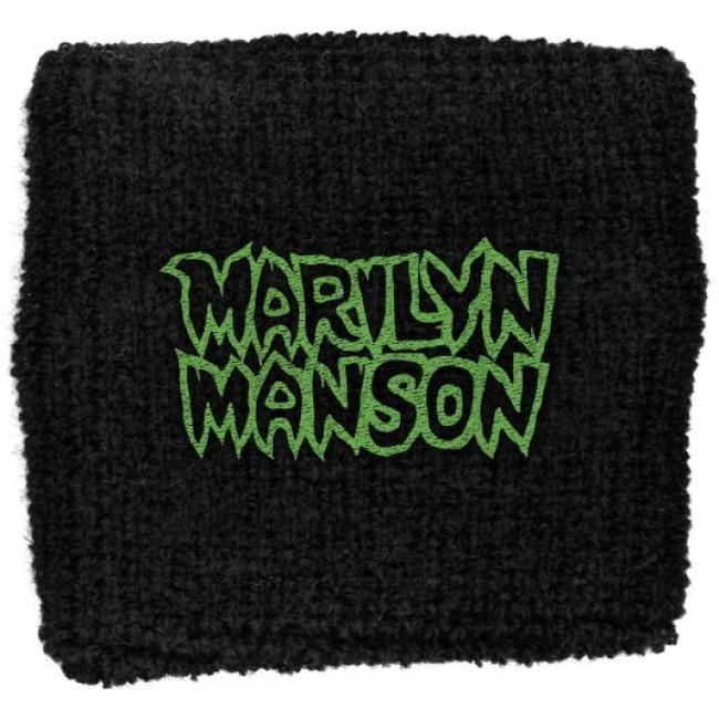 Manson, Marilyn - Sweat Towelling Embroided Wristband (Logo)