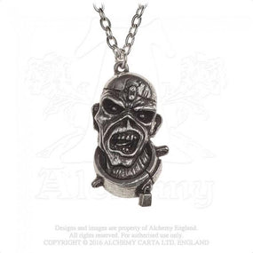 Iron Maiden - Pewter Pendant and Chain - Piece Of Mind Eddie (46mm x 25mm)