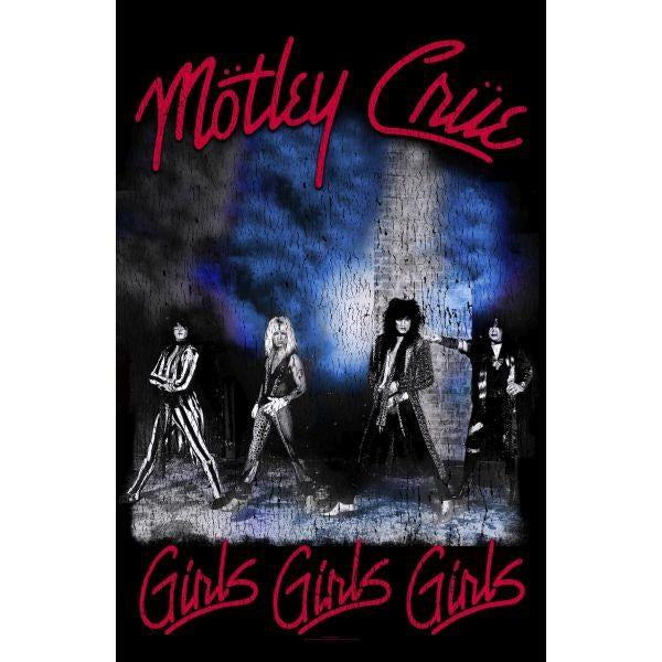 Motley Crue - Premium Textile Poster Flag (Girls, Girls, Girls) 104cm x 66cm