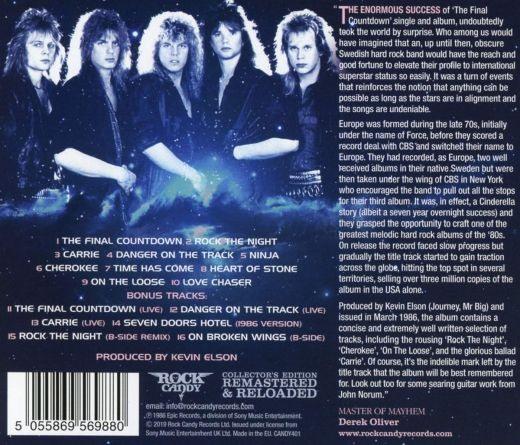 Europe - Final Countdown, The (Rock Candy rem. w. 6 bonus tracks) - CD - New