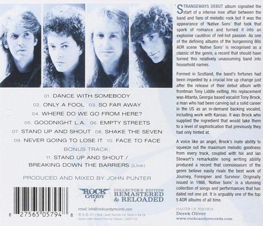 Strangeways - Native Sons (Rock Candy rem. w. bonus track) - CD - New