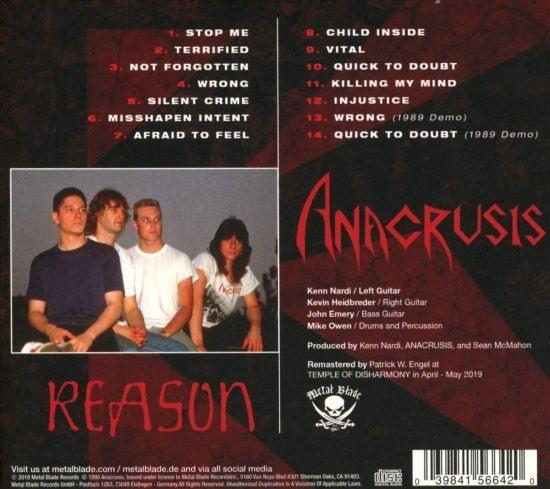Anacrusis - Reason (2019 reissue w. 2 bonus tracks) - CD - New