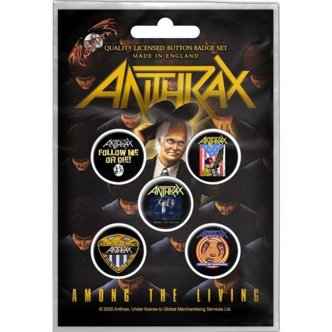 Anthrax - 5 x 2.5cm Button Set - Among The Living