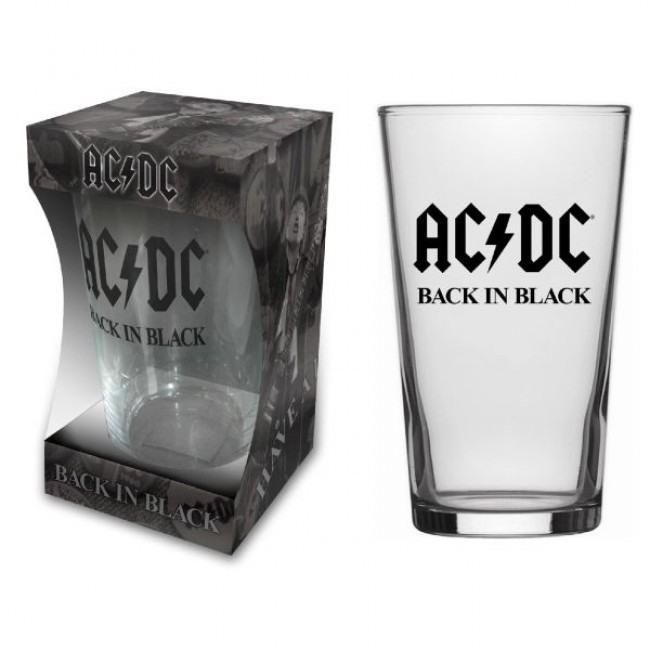 ACDC - Beer Glass - Pint - Back In Black
