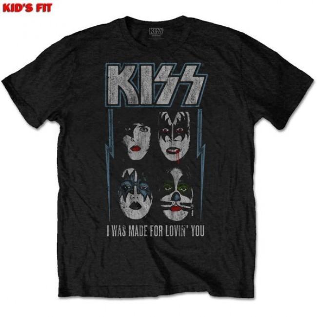 Kiss - Made For Lovin You Toddler and Youth Black Shirt