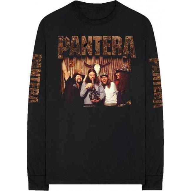 Pantera - Bong Group Photo Long Sleeve Black Shirt